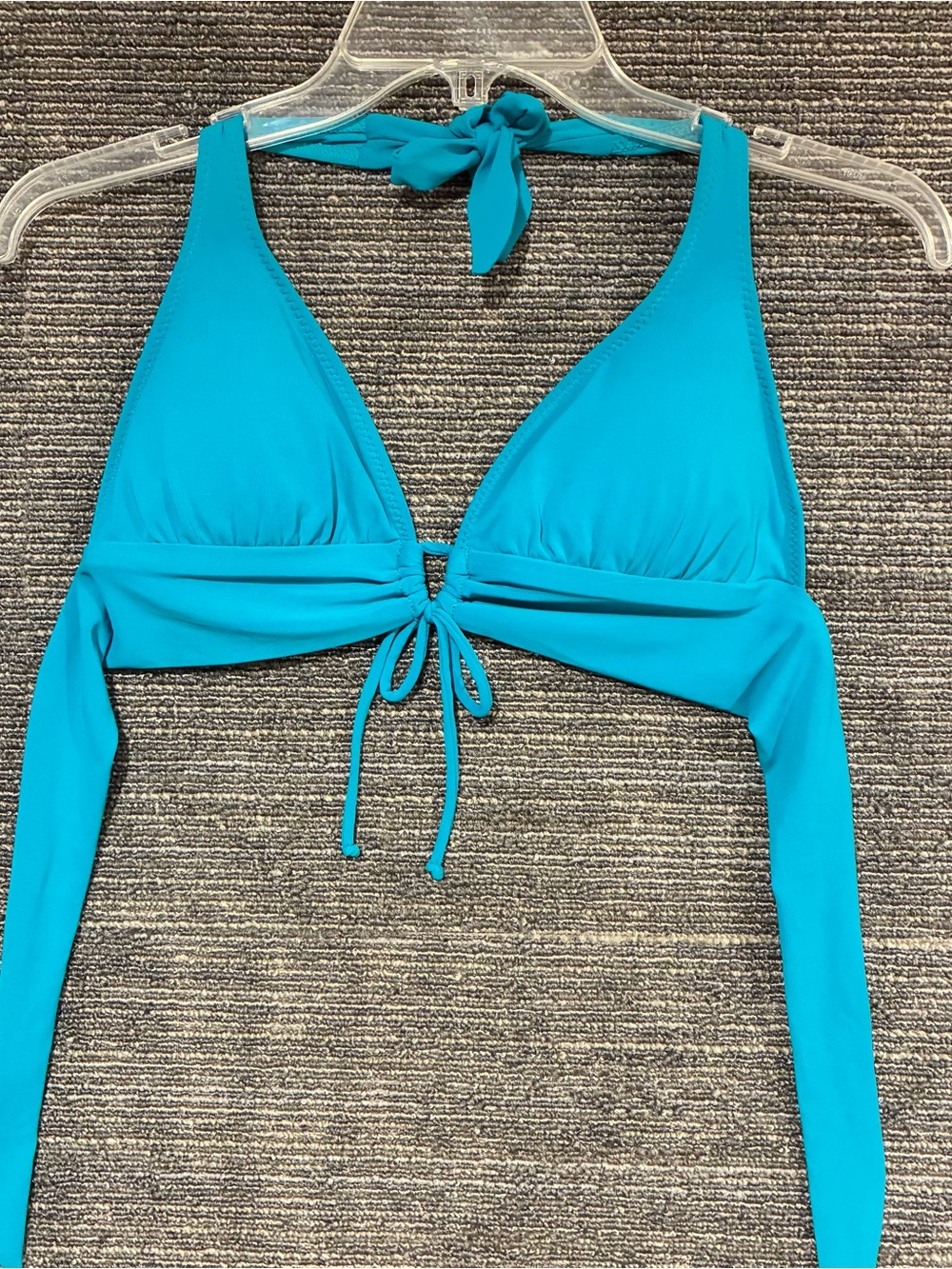 Robin Piccone Women’s Turquoise Tie-Front Halter Top Sz L